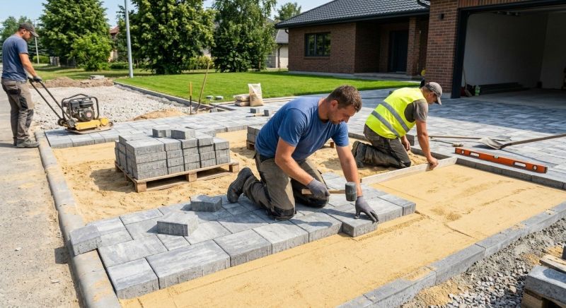 Our team working on Concrete Installation projects in Nashua, NH