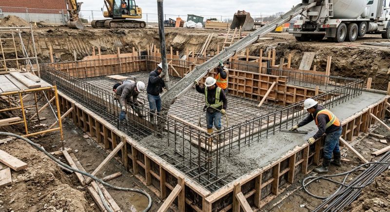 Basement Concrete Installation in Groton, MA