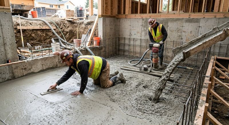 Basement Concrete Installation in North Andover, MA