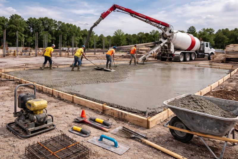 Commercial Slab Construction in Litchfield, NH