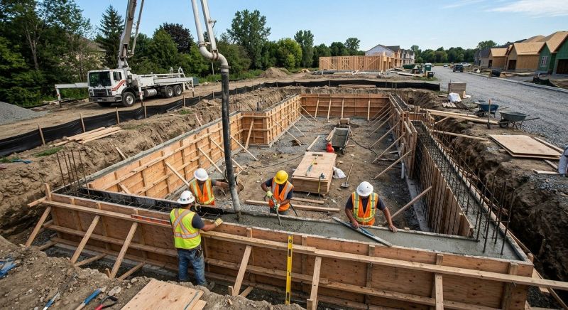 Concrete Foundation Installation in Lancaster, MA