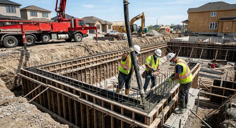 Foundation Wall Pouring in Danville, NH