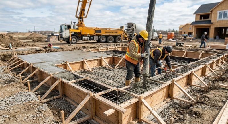 Foundation Wall Pouring in Milford, NH